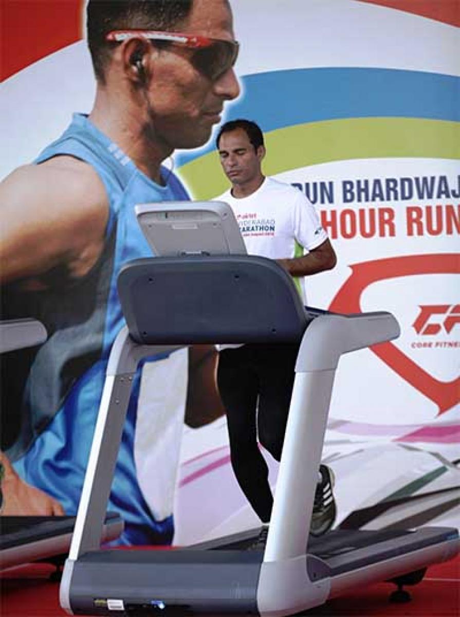 36 hrs, 200km record attempt on treadmill